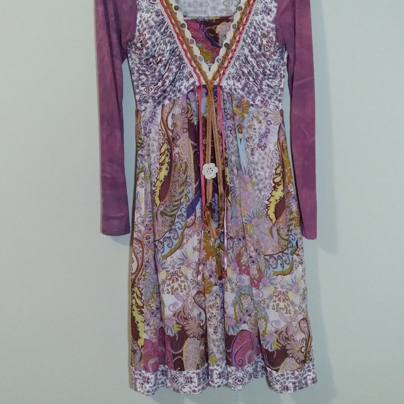 Linea Tesini Dress Bohemian inspired print - Picture 4 of 9